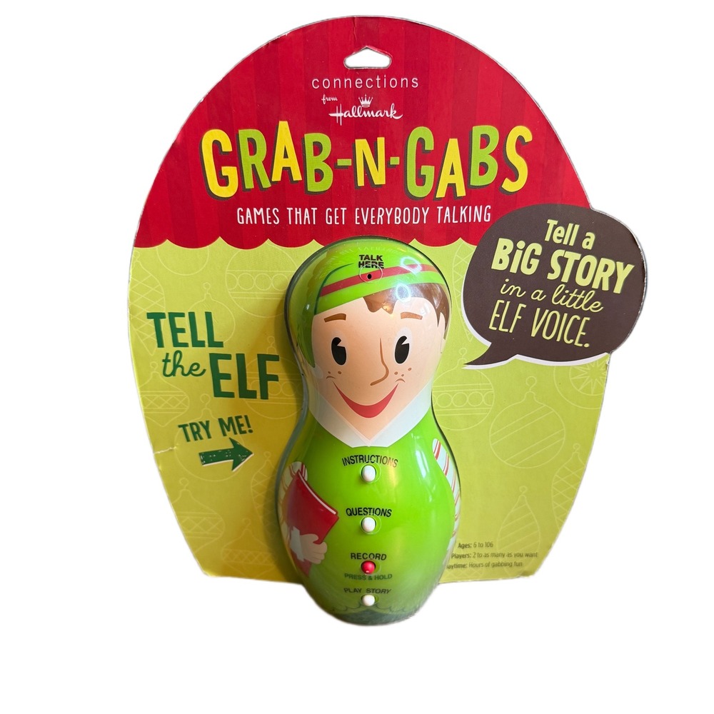 Hallmark Grab-N-Gabs Tell The Elf Electronic Christmas Story Game New Sealed